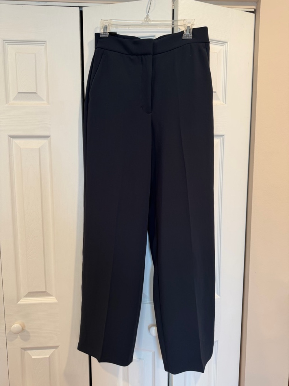 Wilfred Navy Wide-Leg Trousers